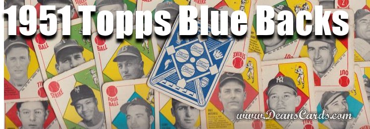 1951 Topps Blue Backs Baseball Cards